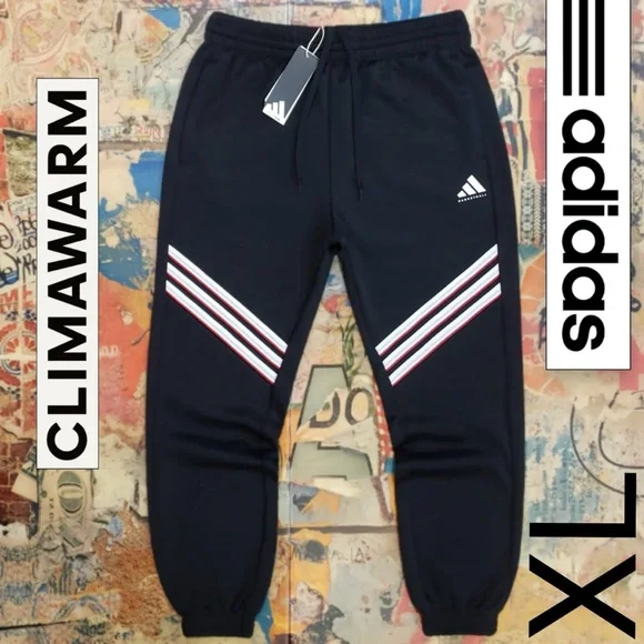 Adidas 'Crazy Warm' Fleece-Lined Joggers / Sweatpants Size XL - Picture 1 of 9